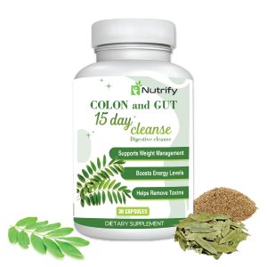 15 Day Cleanse – Gut and Colon Support | Caffeine Free | Advanced Formula with Senna, Cascara Sagrada, & Psyllium Husk | Non-GMO | 30 capsules