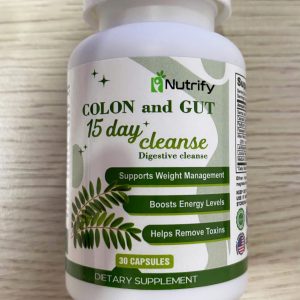 15 Day Cleanse – Gut and Colon Support | Caffeine Free | Advanced Formula with Senna, Cascara Sagrada, & Psyllium Husk | Non-GMO | 30 capsules